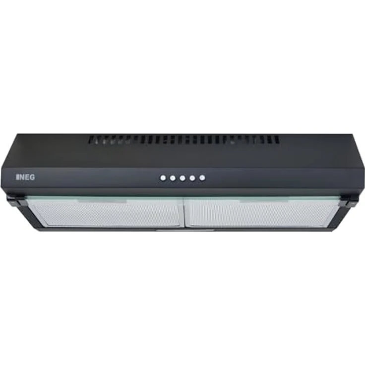 NEG Dunstabzugshaube NEG15-ATB+ (schwarz) Edelstahl-Unterbau-Haube mit Doppelmotor (Abluft/Umluft) und LED-Beleuchtung (60cm) Unterschrank- oder Wandanschluss – Bild 2