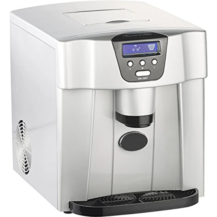 Rosenstein & Söhne EWS 2100 Eiswürfelbereiter, 130W, LCD-Display, 3 Größen, 1,8 Liter, silber – Bild 2