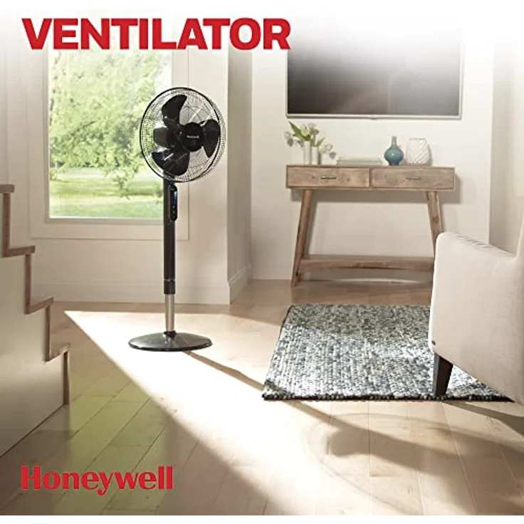 Honeywell Moderner QuietSet (Leiser), sich Drehender Standventilator mit Lärmminderungstechnologie - HSF600BE – Bild 6