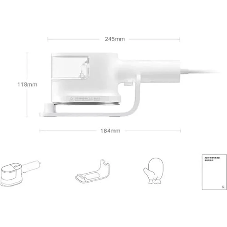 Xiaomi Handheld Garment Steamer EU Helmet, Schwarz, M - Kompakter Dampfglätter für schnelles und einfaches Bügeln – Bild 4