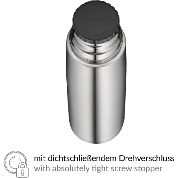 alfi isoTherm Perfect Trinkflasche, Isoliertrinkflasche, Isolierflasche,Thermosflasche, Edelstahl mattiert, 1 Liter – Bild 5