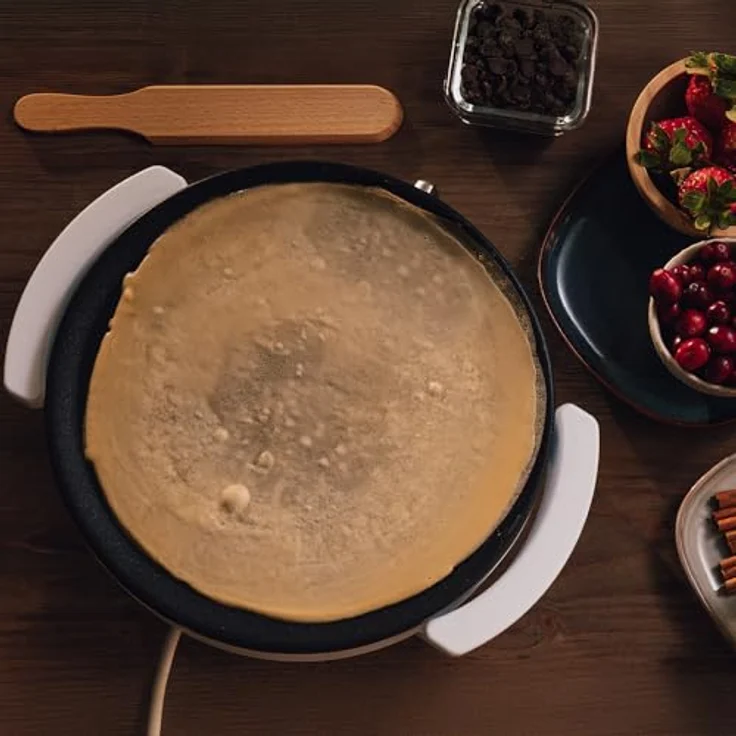Cecotec Fun Creepy Elektrische Crêpes-Maschine, 1200W, Antihaftbeschichtung, 30,5cm Durchmesser, Einstellbare Leistung, Überhitzungsschutz, BPA-frei, inkl. Abstandswalze und Spatel – Bild 4