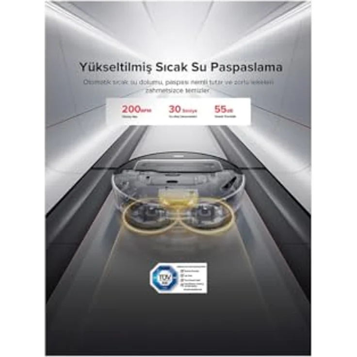 Roborock Saros Z70, Saugroboter mit Wischfunktion, OmniGrip Arm, 22.000 Pa Saugkraft, 7.98 cm ultra slim, KI-gestützt, Heißwasser Mopp Wasch- und Trocknungsfunktion – Bild 8