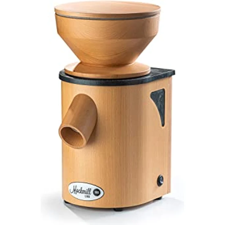 Mockmill Lino 100, elektrische Getreidemühle, 100 g-min, Buche, 360 Watt, braun – Bild 2