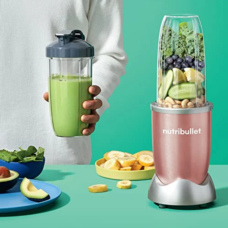 nutribullet Pro, 900 Watt Leistung, Einfach und schnell in der Anwendung, Kompakt, Leicht zu reinigen, Mit 700 ml Becher, Smoothiemixer, Smoothie Maker, Elektrischer Mixer, NB904RG – Bild 4