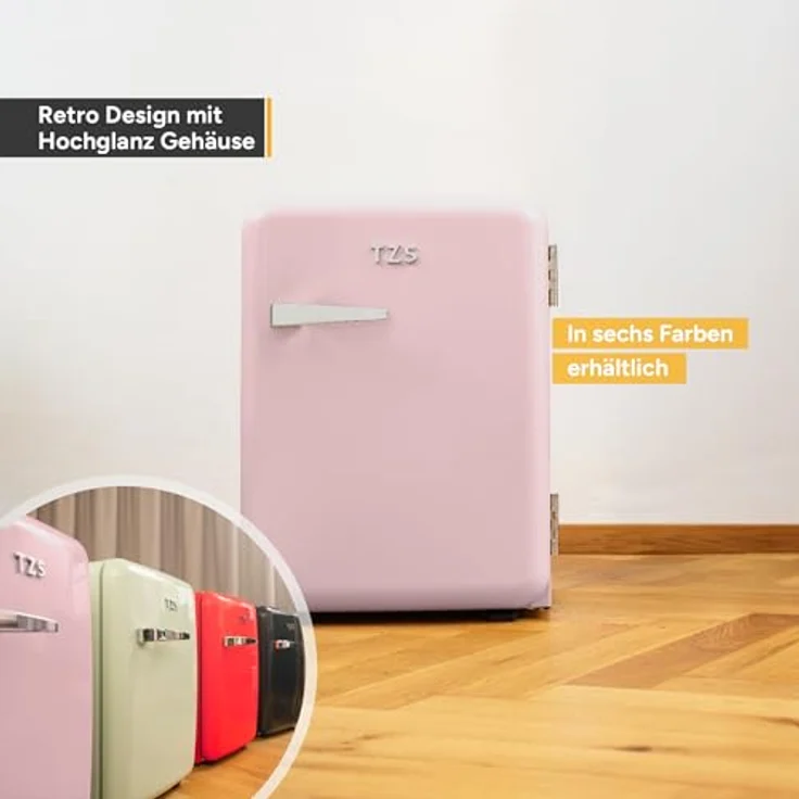 TZS FIRST AUSTRIA Minikühlschrank FA-5172-3-PI, 40L, lautlos, mit LED-Beleuchtung, rosa – Bild 6
