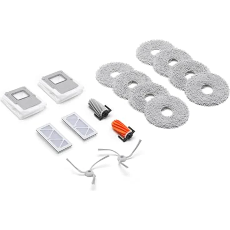 DJI ROMO Zubehörset, kompatibel mit ROMO P, A und S, enthält Gummirollenbürsten, Seitenbürsten, Wischpads, Staubbeutel und Hochleistungsfilter – Bild 2