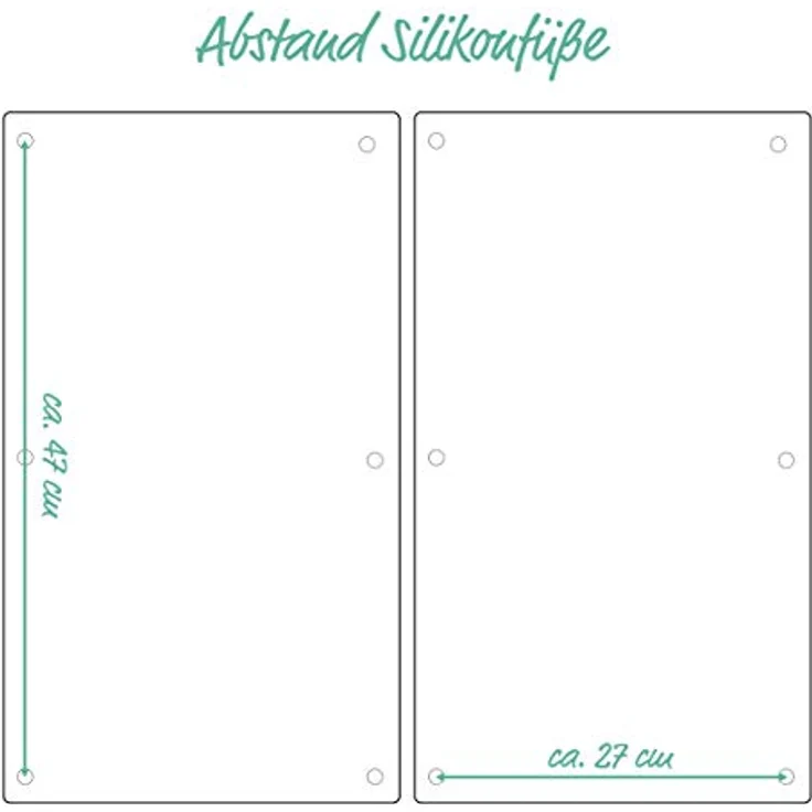Zeller 26258 Herdabdeck--Schneideplatten Schiefer, 2-er Set Glas, anthrazit, 52 x 30 x 0.8 cm, 2 Einheiten – Bild 5