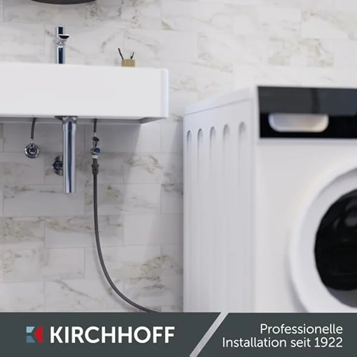 Kirchhoff Sicherheits-Zulaufschlauch 24,2 mm (3/4 Zoll IG) x 2,5 m, Erweiterte Ausführung mit Sicherheitsmechanismus für Waschmaschinen – Bild 7
