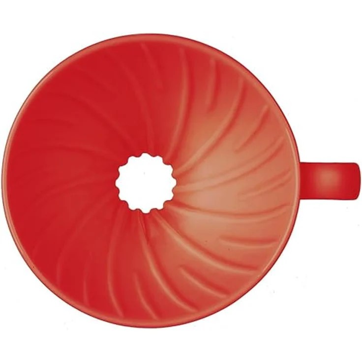 Hario VDC-02R V60 Kaffeefilterhalter Porzellan- Größe 02-1-4 Tassen, rot – Bild 3