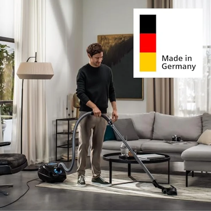 Siemens Staubsauger mit Beutel Q5.0 extreme silencePower VSQ5X1232, für Allergiker, 850 W, starke Saugleistung, lange Reichweite, schwarz – Bild 2