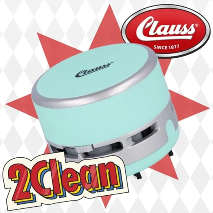 Clauss CL-50002 00 Mini-Sauger 2Clean, batteriebetrieben, mint-silber – Bild 3