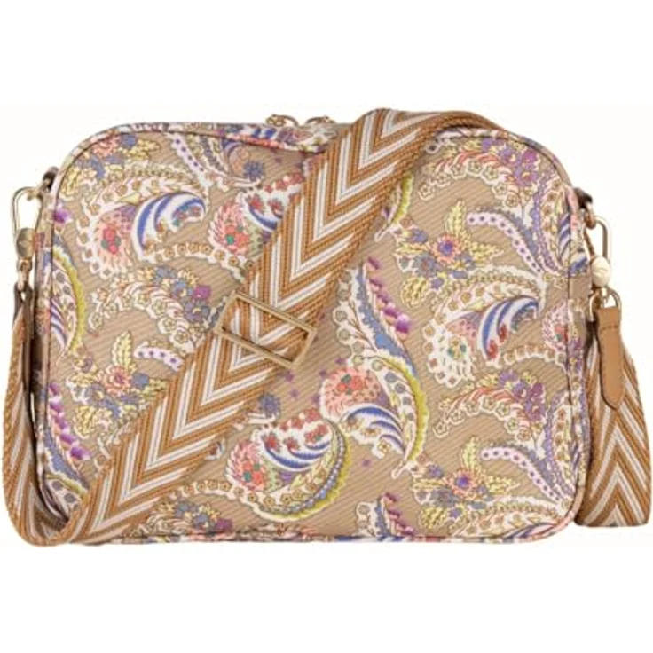 Oilily Lakshmi Paisley Umhängetasche, 24 cm, beige, 100% Polyester, kompakte Größe 24 x 9 x 18.5 cm – Bild 4