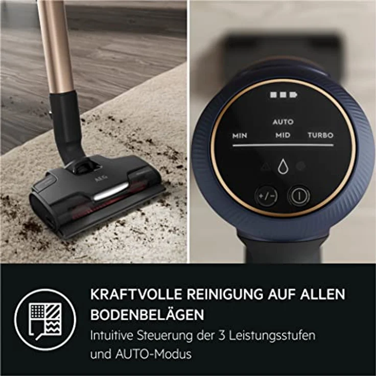AEG AP81B25WET Handstaubsauger mit Wischfunktion, 60 min Akkubetrieb, Akuwechsel-Option, Indigo Blue – Bild 5