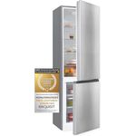 Exquisit Kühl-Gefrierkombination KGC265-70-010D inoxlook | Nutzinhalt: 269 L | 4*-Gefrieren | Standgerät