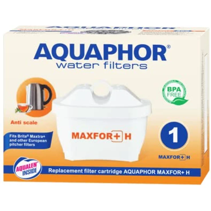 Aquintos Wasseraufbereitung AQUAPHOR MAXFOR+ H MAXPHOR+ H ALL IN ONE Filterkartusche Wasserfilter 1er Pack mit EXTRA KALKSCHUTZ AQUALEN kompatibel mit BRITA MARELLA ALUNA Tischkannenfilter AUFTISCHFILTER – Bild 2