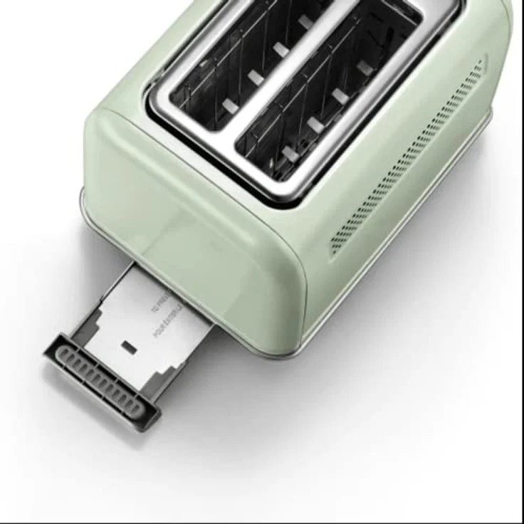 Buydeem DT620-CG, Toaster aus Edelstahl mit 900 Watt Leistung, Warmhalte- und Auftaufunktion, Grün – Bild 2
