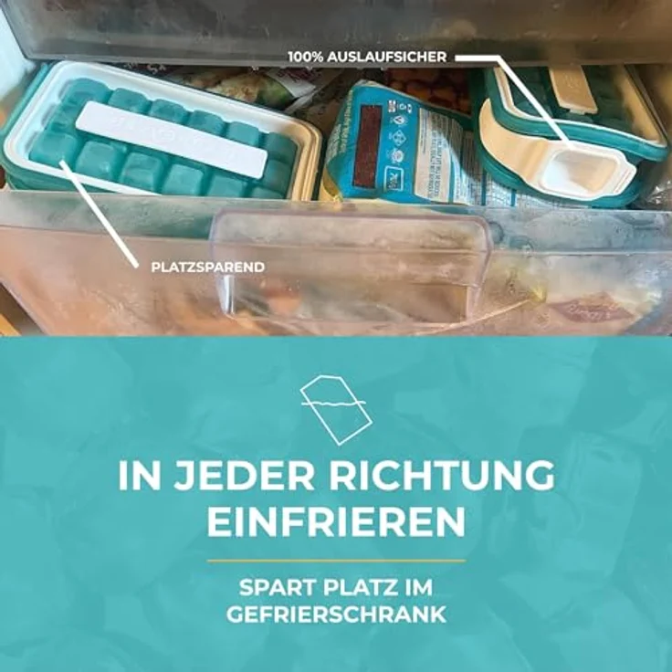 ICEBREAKER POP 2.0 Eiswürfelform, Hygienischer Silikonbehälter mit Deckel für 18 Eiswürfel, platzsparend und auslaufsicher – Bild 5