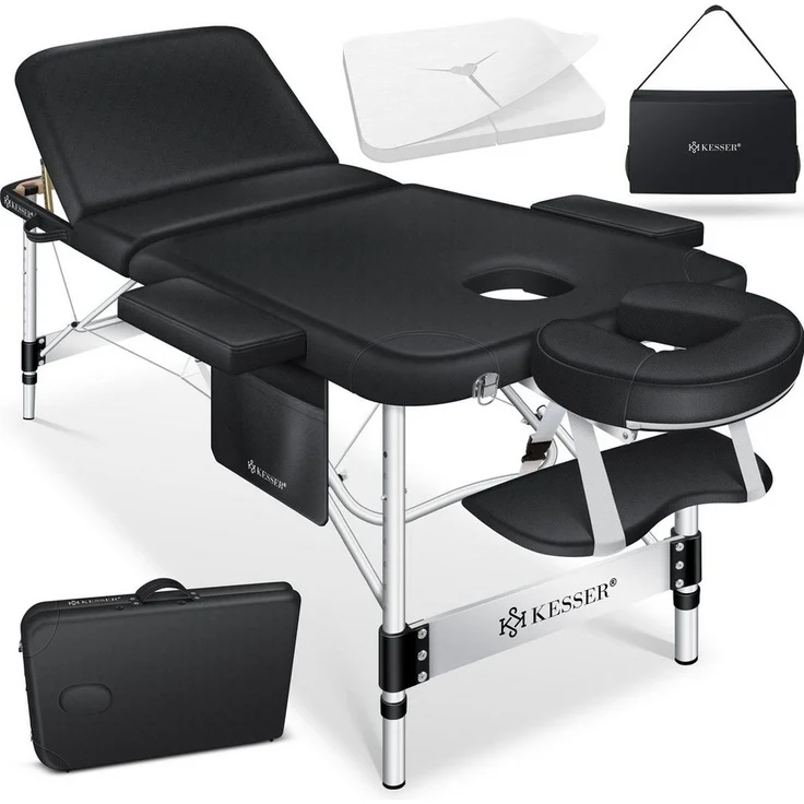KESSER Massageliege, Mobile & höhenverstellbare 3 Zonen Massagebett, Wasser- und Ölresistent – Bild 1