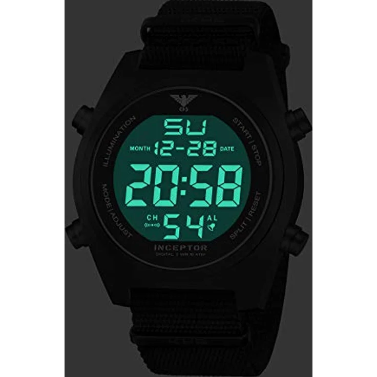 KHS Armbanduhr Herren Inceptor Black Steel digital KHS.INCBSD.NB, Quarzuhr, 50 mm, schwarz – Bild 2