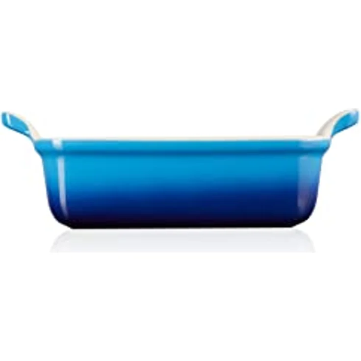 Le Creuset Rechteckige Auflaufform Tradition aus Steinzeug, 26 cm, 2.4 Liter, Azure, 71102262200001 – Bild 3