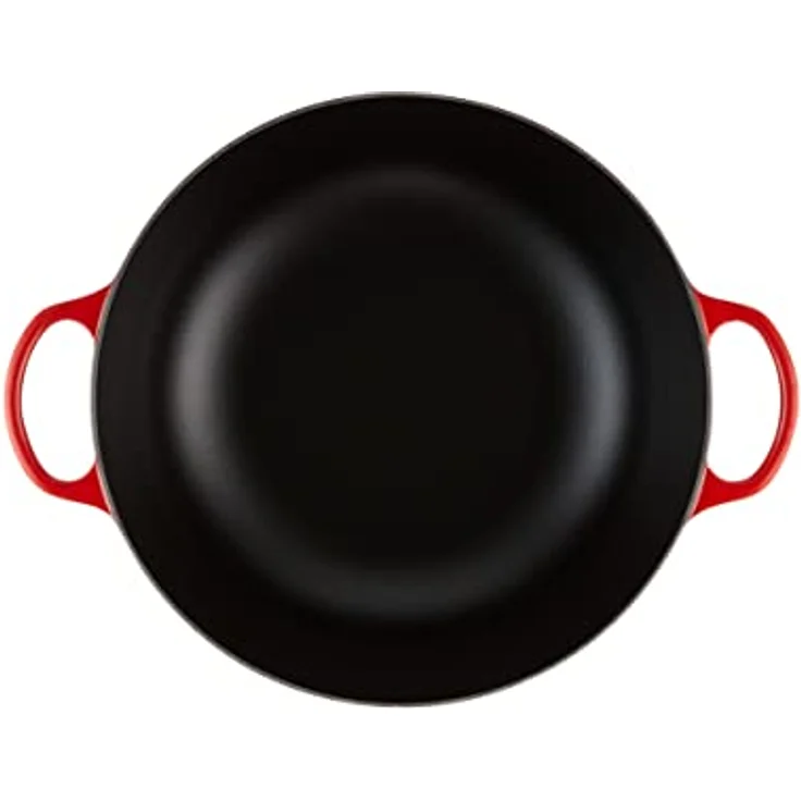 Le Creuset Signature Gusseisen-Bräter mit Deckel, Ø 32 cm, La Marmite, Rund, Für alle Herdarten und Induktion geeignet, Volumen: 7 l, Kirschrot – Bild 3