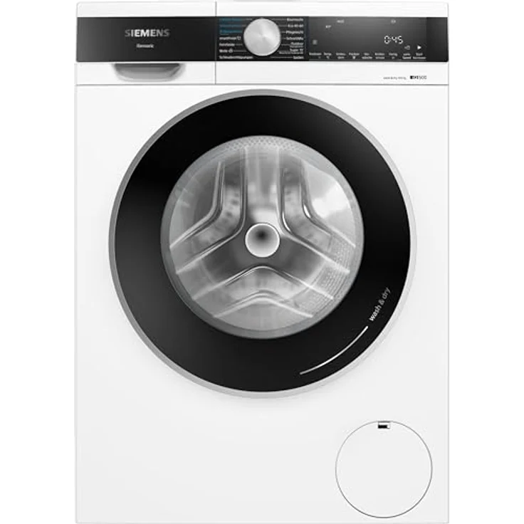 Siemens WN44G241 iQ500 Smarter Waschtrockner 9 kg Waschen und 6 kg. Trocknen, 1400 UpM, Antiflecken-System, smartFinish – Glättet sämtliche Knitterfalten, Outdoor-Programm – Bild 1