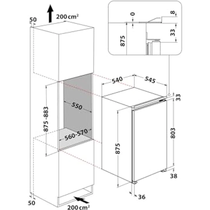Bauknecht KSI 9VS2E Einbau-Kühlschrank, 178 cm hoch, mit 24 Monate Basisgarantie und 10 Jahre Ersatzteilgarantie – Bild 4