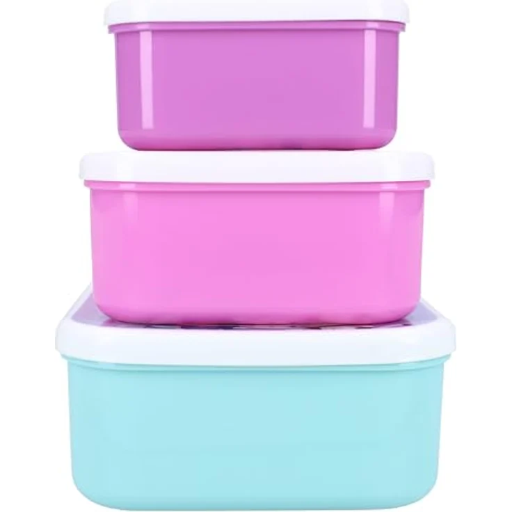 Gabby's Dollhouse 3-in-1 Lunchbox, Brotdose für Kinder mit 3 separaten Fächern, auslaufsicher und leicht zu reinigen, 12 cm x 12 cm x 6 cm – Bild 8