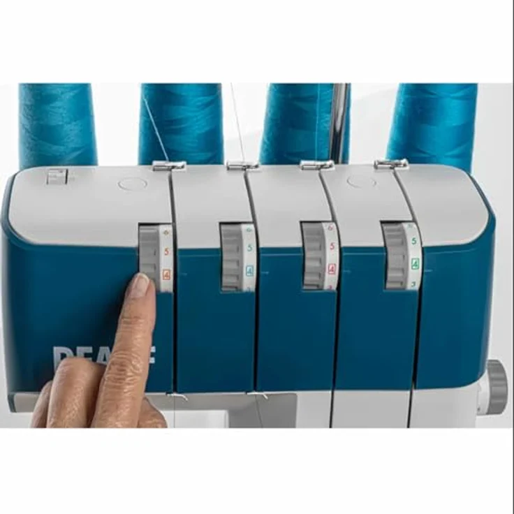 PFAFF Overlock-Nähmaschine admire 1000, 4-/3-/2-Fäden, 16 Stiche, Differentialtransport, integrierte Nahtführung – Bild 3