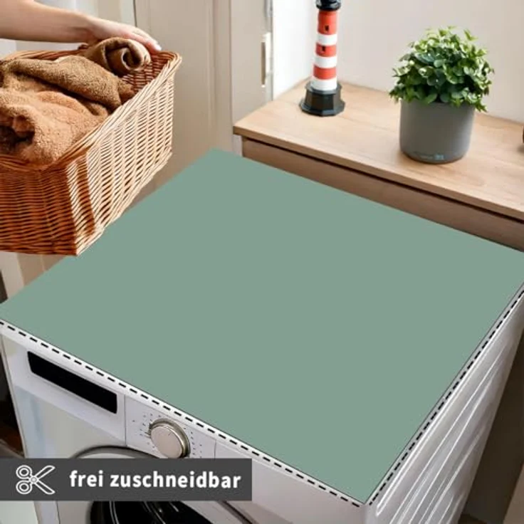 matches21 HOME & HOBBY Tabletop rutschfeste Waschmaschinen-Auflage in salbei-grün, 60 x 60 cm, zuschneidbar und pflegeleicht – Bild 3