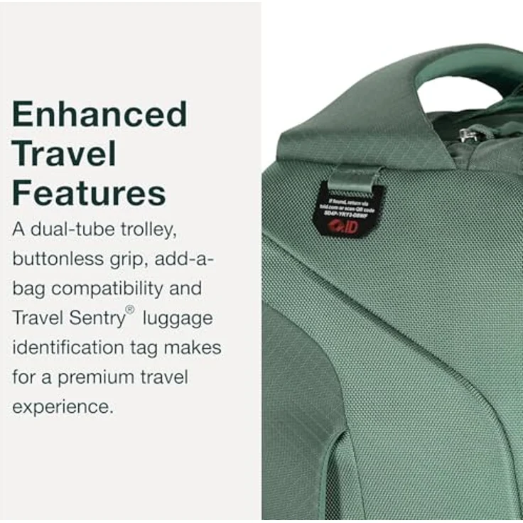 Osprey Sojourn 60, Trolley-Rucksack aus recyceltem Nylon, grün, (60 l) mit übergroßen Rollen und intelligenten Staufächern – Bild 5