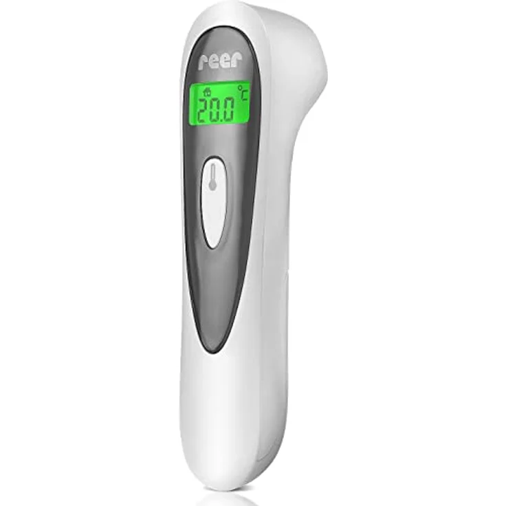Reer Colour SoftTemp 3in1 kontaktloses Infrarot-Thermometer Stirn-Messung 1 sek Messzeit Fieberalarm 32 speicherbare Messungen, weiß – Bild 2
