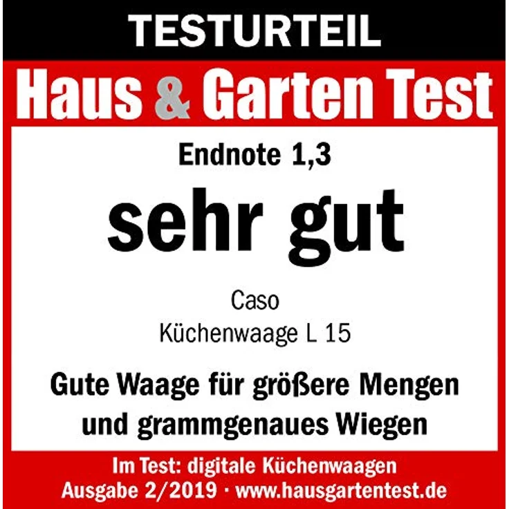 CASO L15 Design Küchenwaage, digitale Küchenwaage mit extra großer Wiegefläche (30x22 cm) aus gebürstetem Edelstahl, Wiegeskala bis max. 15kg, digital, großes Display, HOLD Funktion – Bild 5