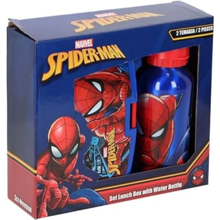 Spiderman Lunchpaket, Lunchbox und Trinkflasche 500ml, auslaufsicher und robust, ideal für Schule und Freizeit – Bild 2