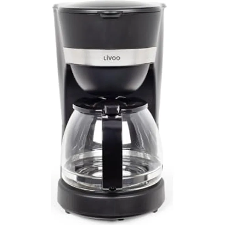 Livoo - Elektrische Kaffeemaschine DOD200N - 12 Tassen, 1,25 l, 750 W, wiederverwendbarer Filter, Warmhaltefunktion