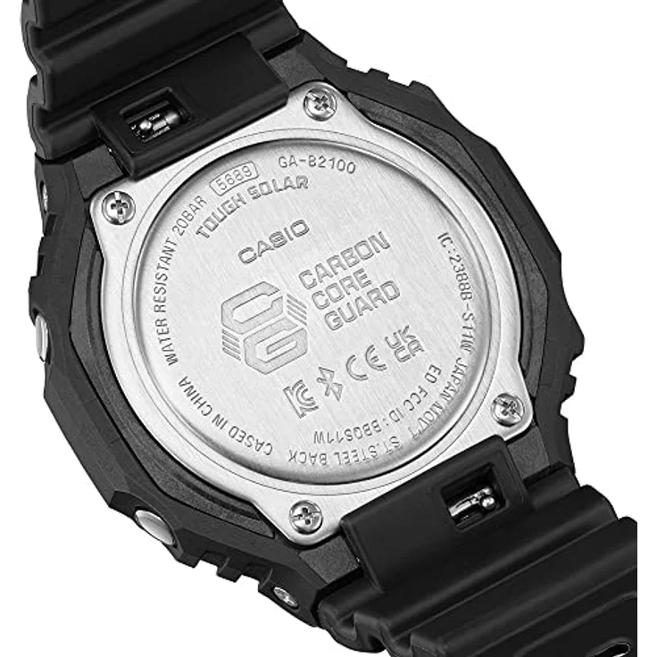 Casio G-SHOCK GA-B2100BBR-1AER, Analog-Digitaluhr mit Bluetooth, Solarenergie, Schwarz-Rot, wasserdicht bis 20 bar – Bild 3