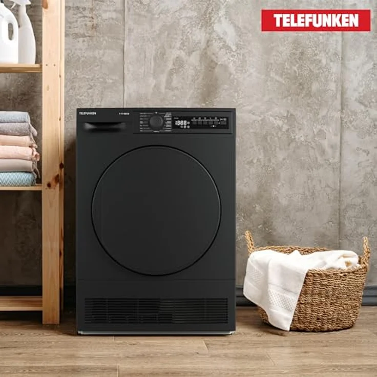 Telefunken T-11-400-DI Kondenstrockner / 7kg Trockner mit 15 Programmen, Startzeitvorwahl, Knitterschutz & reversierenden Trommelbewegungen, dark-inox – Bild 3