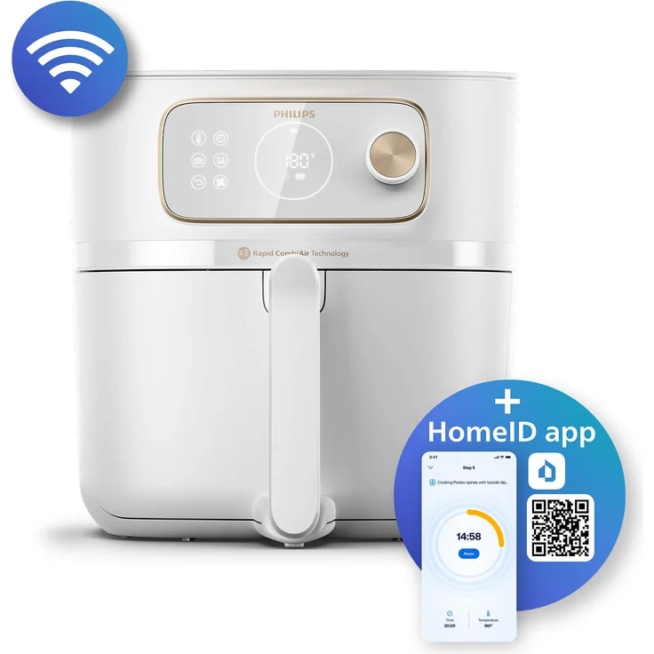 Philips 7000 series HD9876/25, Heißluftfritteuse XXL mit Dampfzubehör, 8,3 l, für bis zu 7 Personen