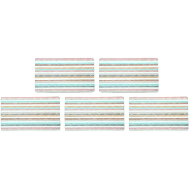 Kesper 31254 Dekor-Frühstücksbrettchen mit Streifen, Melamin, eckig 23,5 x 14,5 x 0,4 cm, bunt (5 Stück) – Bild 2