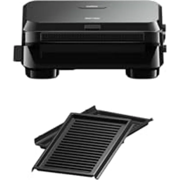 Braun SnackMaker 5 SM5001, Smörgåsgrill med Avtagbara Plattor, 800W, Svart