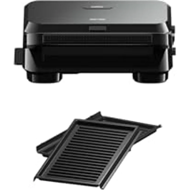 Braun SnackMaker 5 SM5001, Smörgåsgrill med Avtagbara Plattor, 800W, Svart – Bild 1