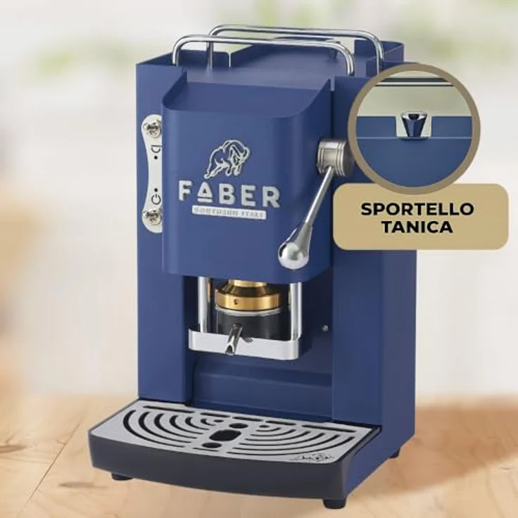 Faber Coffee Machines Pro Deluxe 3.0 Chrom Kaffeepadmaschine, 44 mm ESE-Pad kompatibel, hygienischer Glastank, magnetisch abnehmbare Brühgruppe, edle Chrom-Details – Bild 6