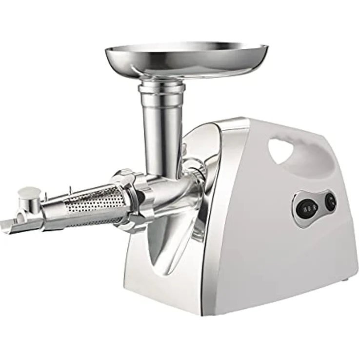 RGV Duetto Plus Fleischwolf 500 W, 3-in-1 Gerät aus Edelstahl, inkl. Reibe und Wurstfüller, weiss – Bild 2