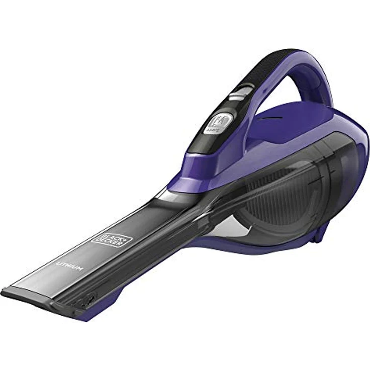 Black+Decker DVA325JP07-QW DVA325JP07 Akku-Handstaubsauger Dustbuster (10,8V-2,5 Ah, mit Turbo-Tierhaarbürste, breiter Saugöffnung, 2-stufiges Filtersystem, inkl. Ladekabel + Wandhalterung), lila-grau – Bild 2