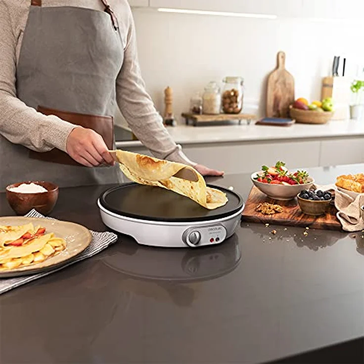 Cecotec Fun Crepelicious Crêpes-Maker, 1000W, Ø 30,5 cm, Kontrollleuchte, inkl. Teigverteiler, Holzspachtel – Bild 4