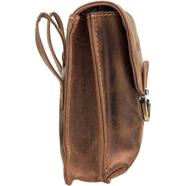 Greenburry Vintage Gürteltasche Leder 11 cm x 7 cm x 16 cm, braun, 100% Leder – Bild 4