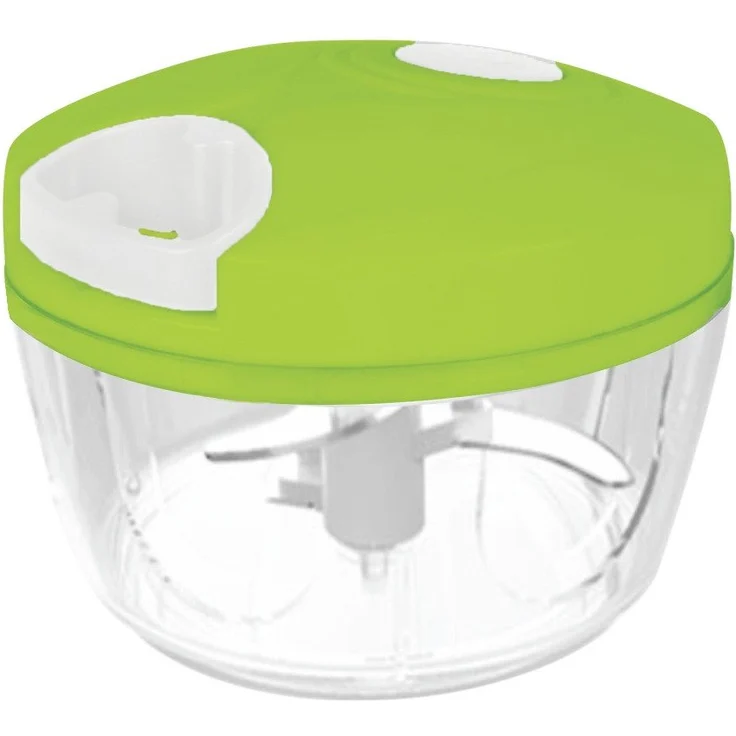 Cheffinger Manueller Multischneider & Zerkleinerer, 500 ml, für Gemüse und Zwiebeln, Weiß/Grün, spülmaschinengeeignet