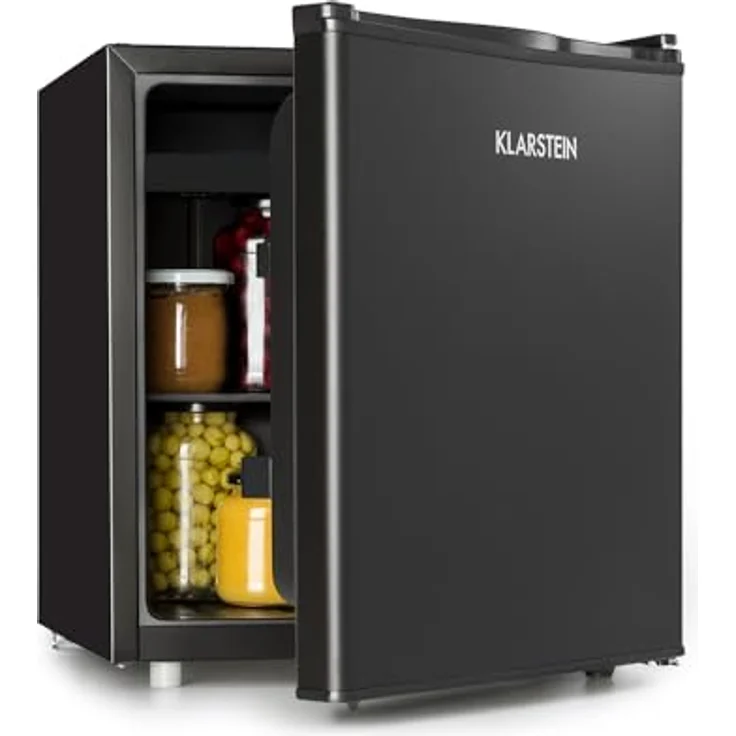 Klarstein Obsidian HEA14, 46 Liter Mini Kühlschrank mit Eisfach, schwarz – Bild 1