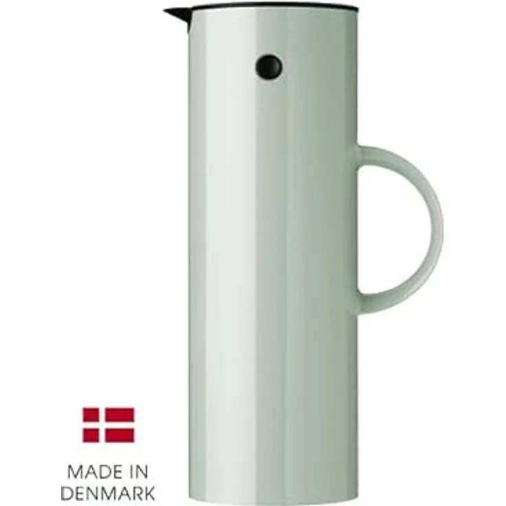 Stelton Isolierkanne EM77 - Doppelwandige Isolierkanne für heiße/kalte Getränke - Tee- & Kaffeekanne mit Glaseinsatz, Magnetverschluss, Schraubdeckel, Vintage-Design - 1 Liter, Minty Moss – Bild 2